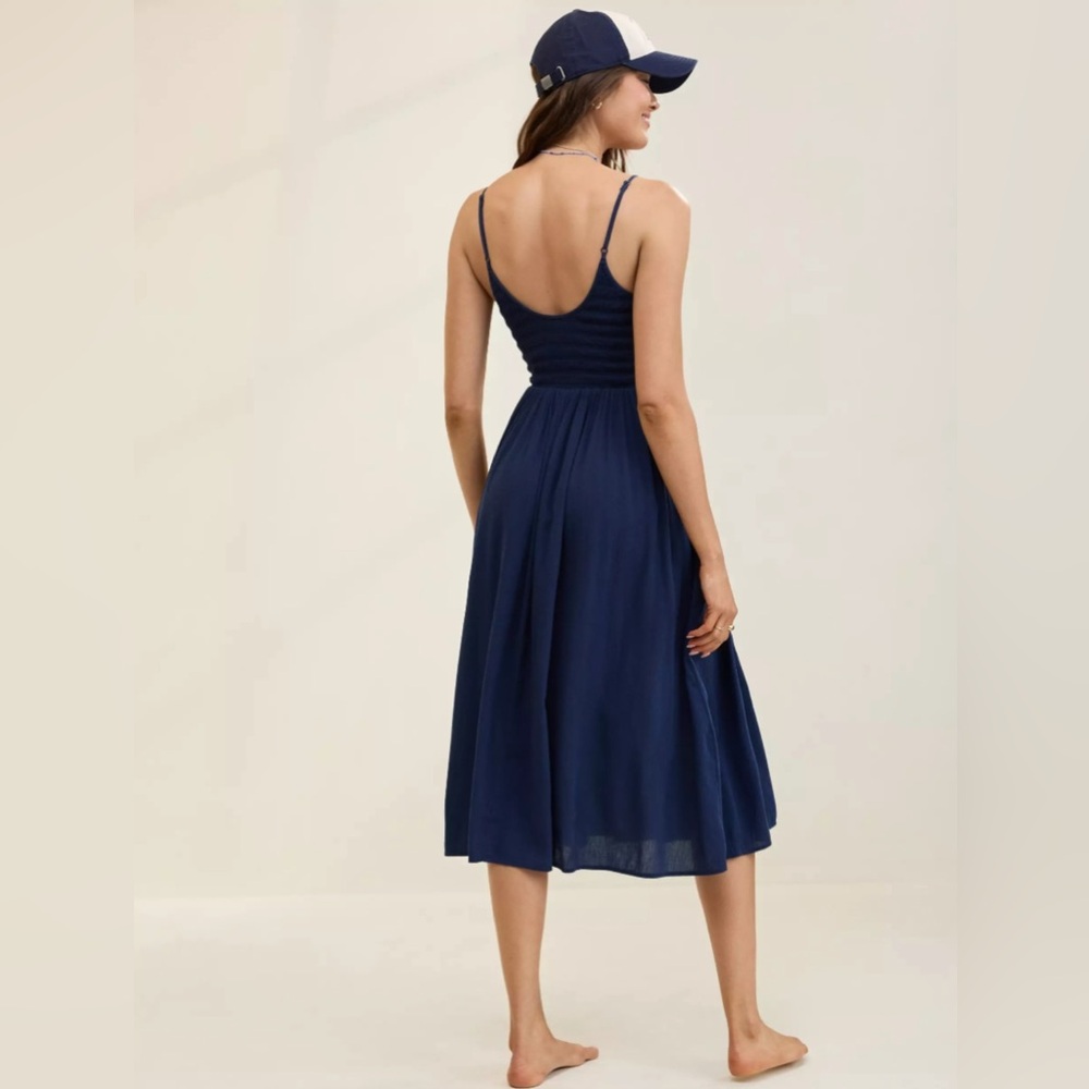 Aerie At the Barre Navy Midi Dress - Picture 2 of 3